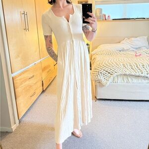 Cream knit dress